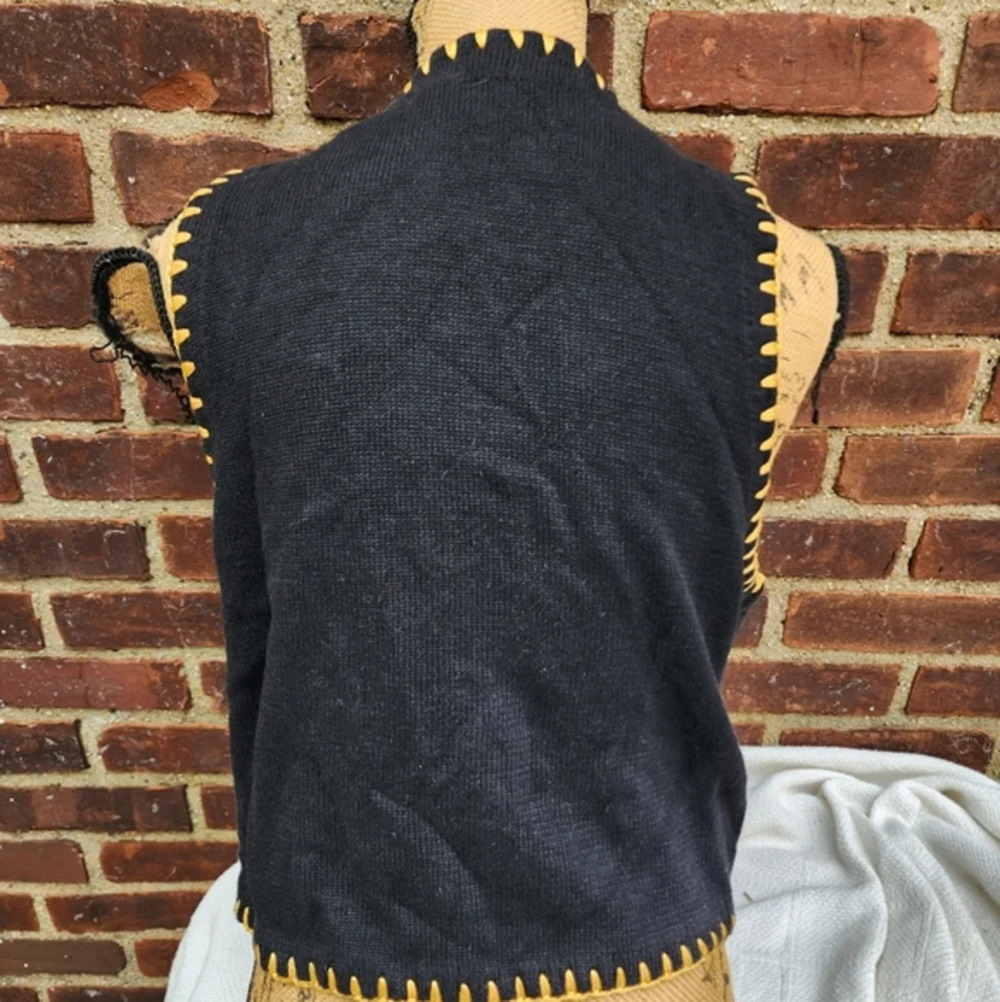 Michael Simon 90s Rare Festival HolidayVintage Bedecked vest - Picture 5 of 10